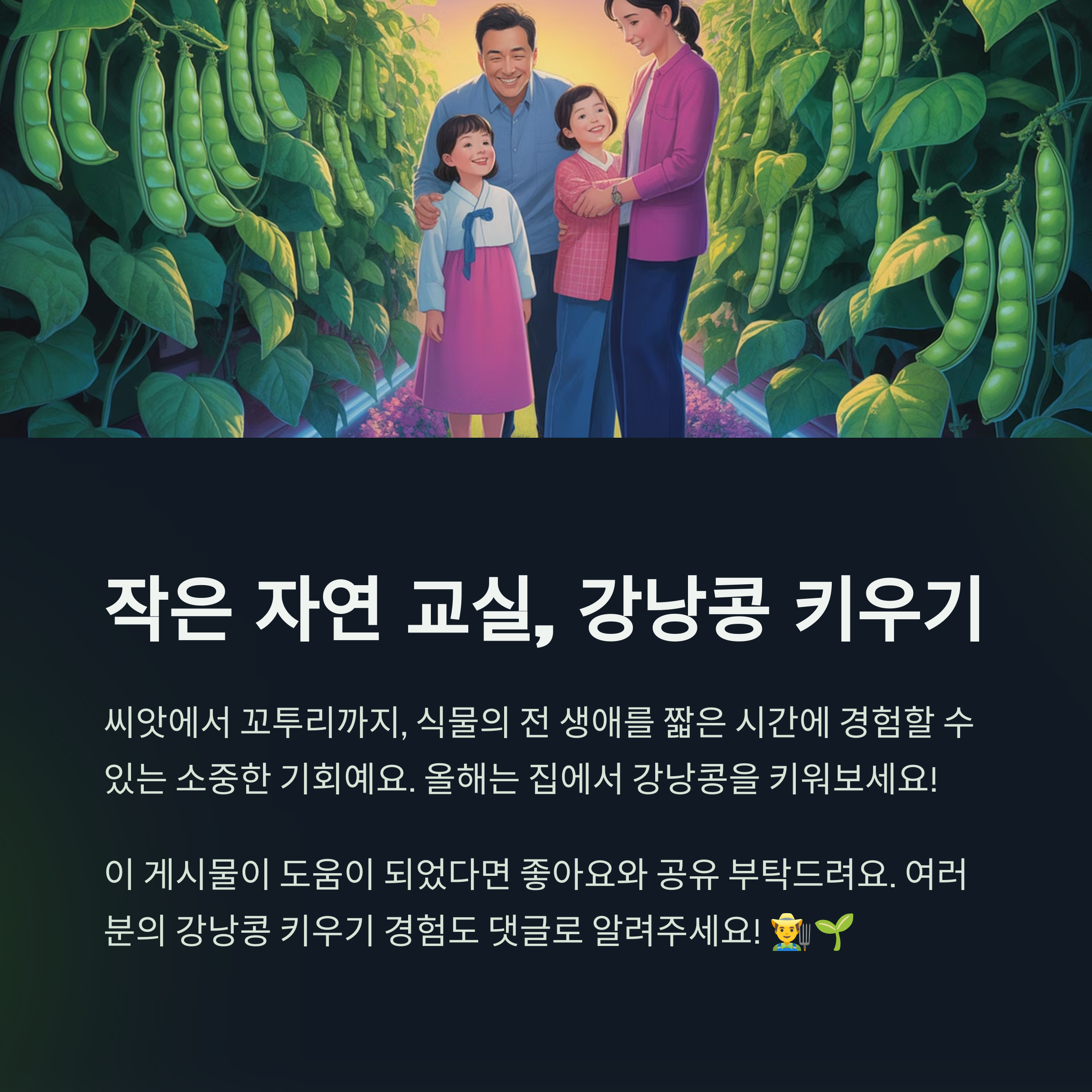 마무리하며: 강낭콩 키우기는 작은 자연 교실이에요