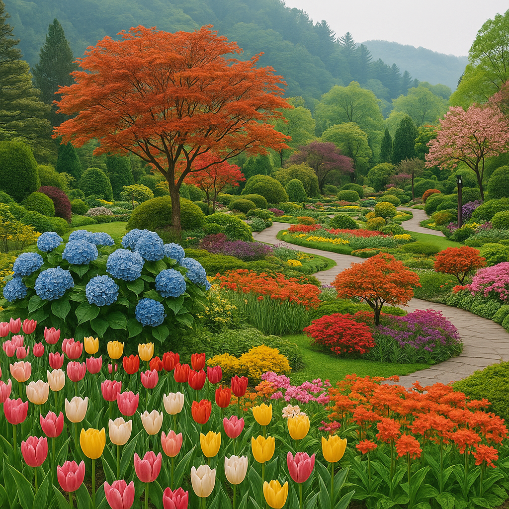 가평 아침고요수목원 사계절 꽃구경