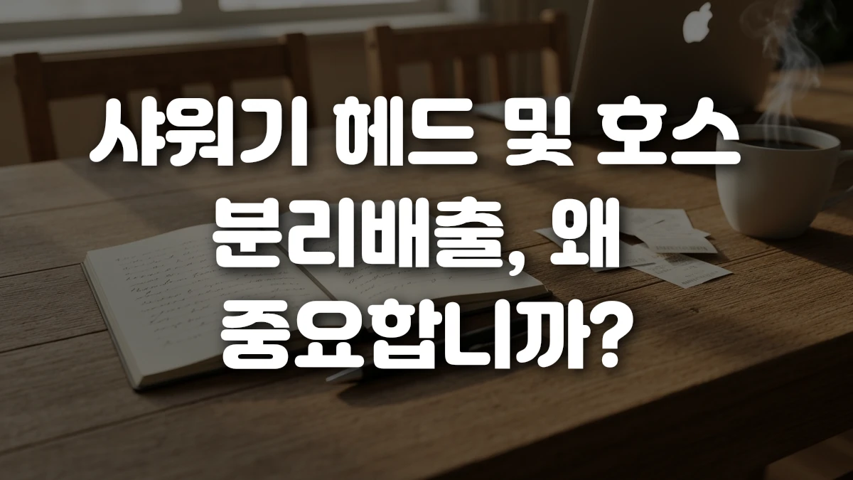 샤워기 헤드 및 호스 분리배출 왜 중요합니까