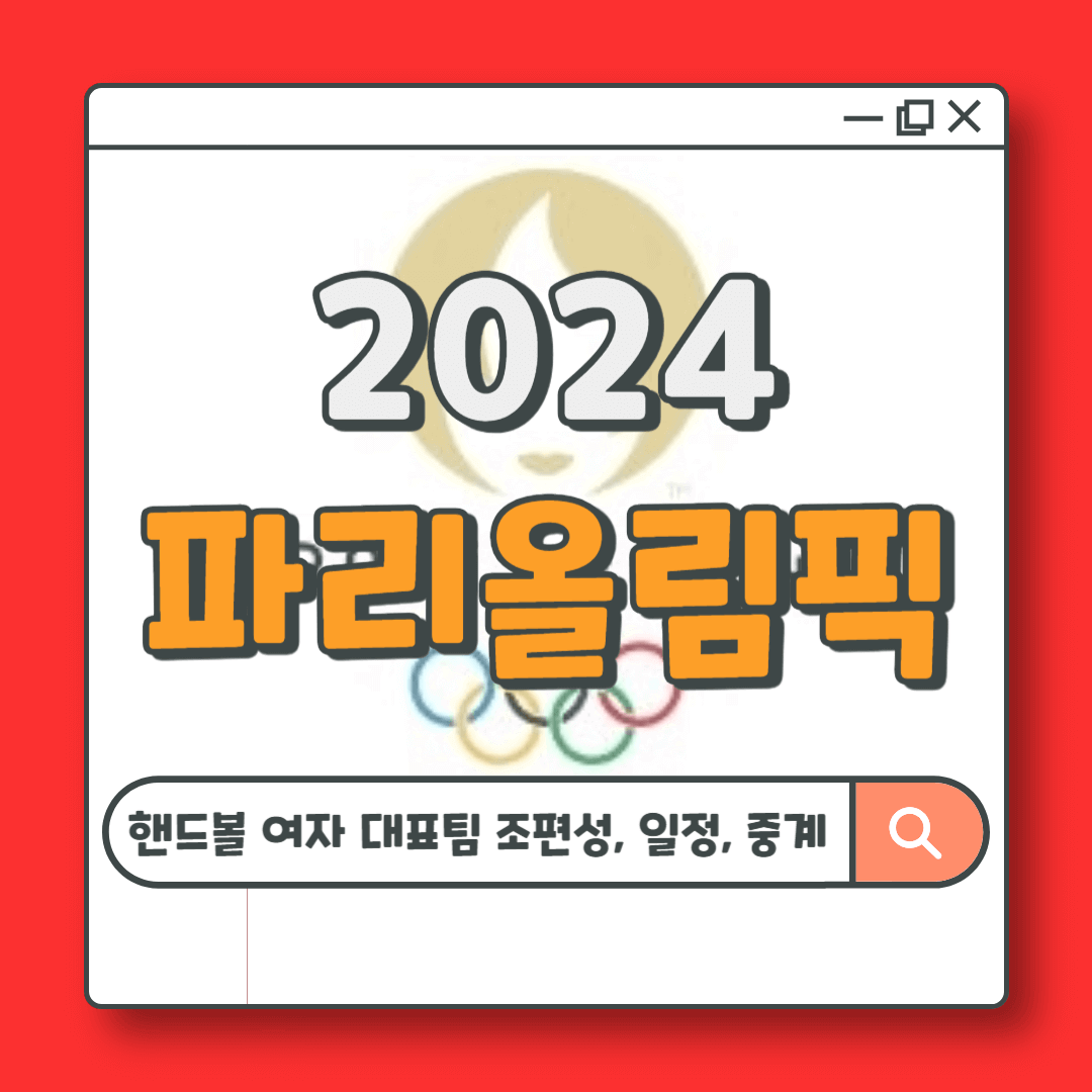 파리올림픽 국가대표 핸드볼 조편성, 일정, 중계