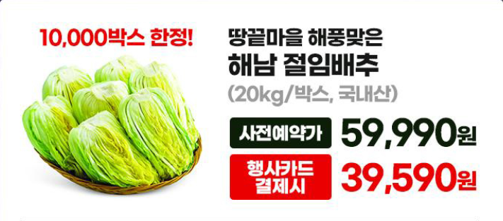 이마트 에브리데이 절임배추 사전예약