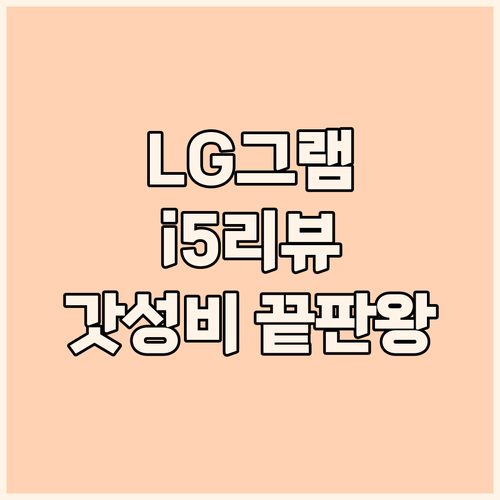 가성비 끝판왕 LG 그램 i5 노트북..