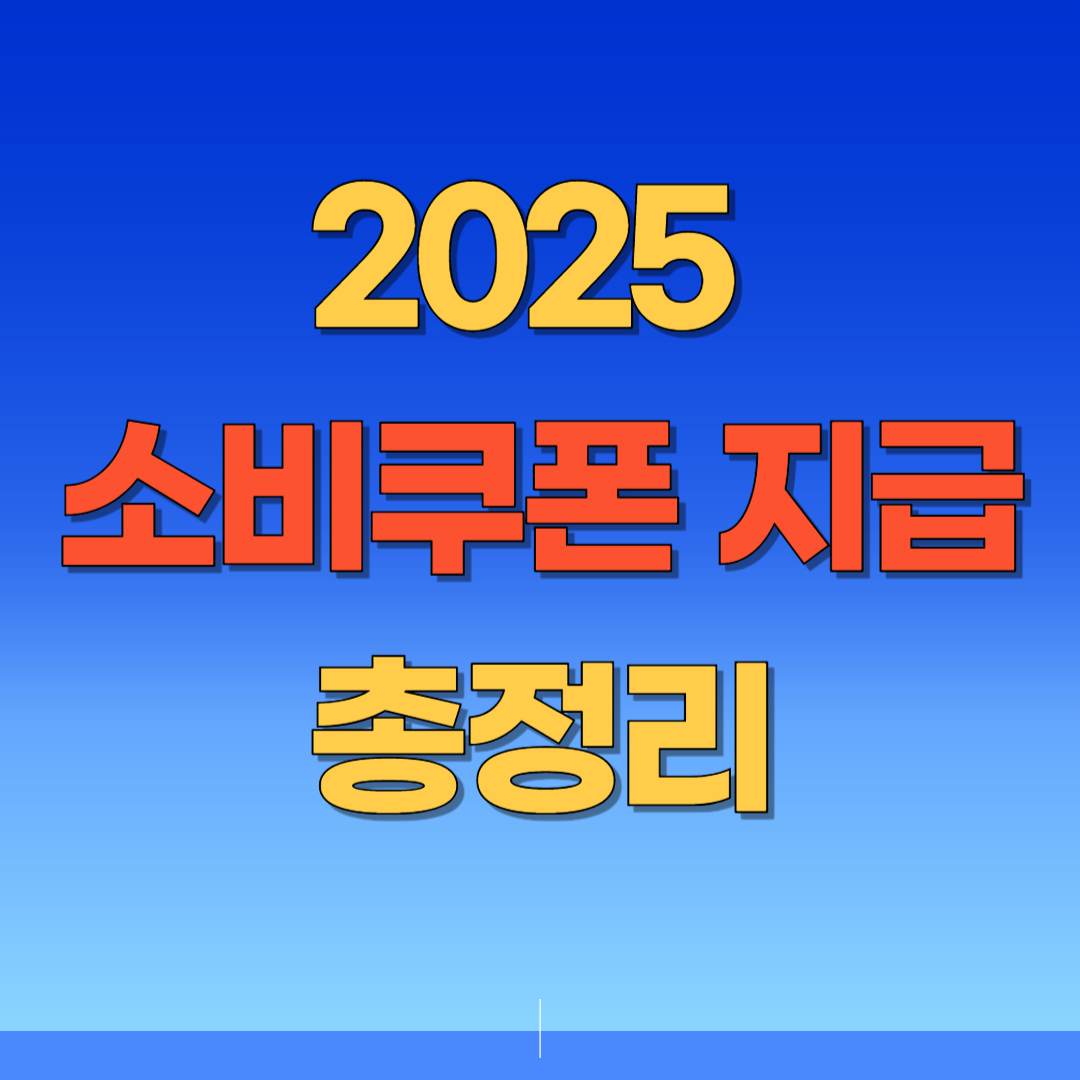 2025 소비쿠폰 지급 총정리