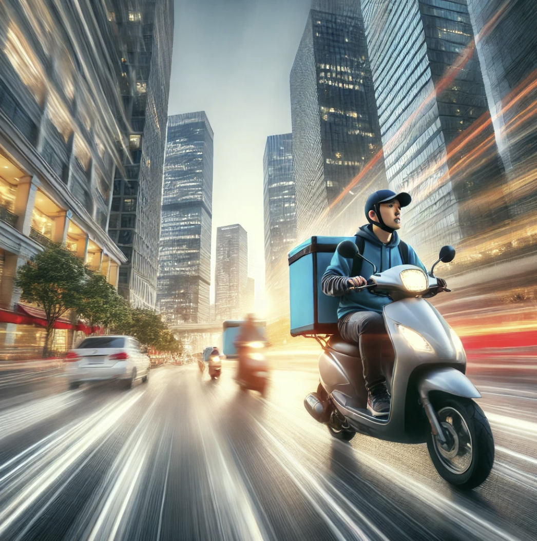 퀵서비스 배달 라이더.