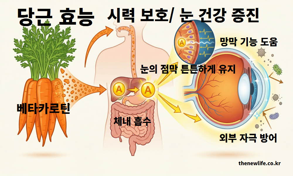 당근 효능 시력 보호 및 눈 건강 증진