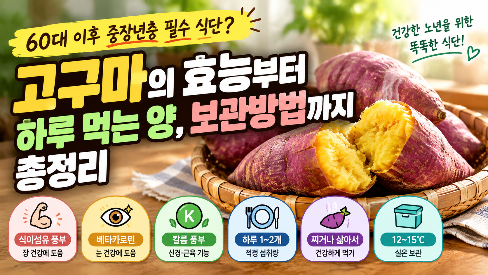 고구마의 효능부터 하루 먹는 양, 보관 방법