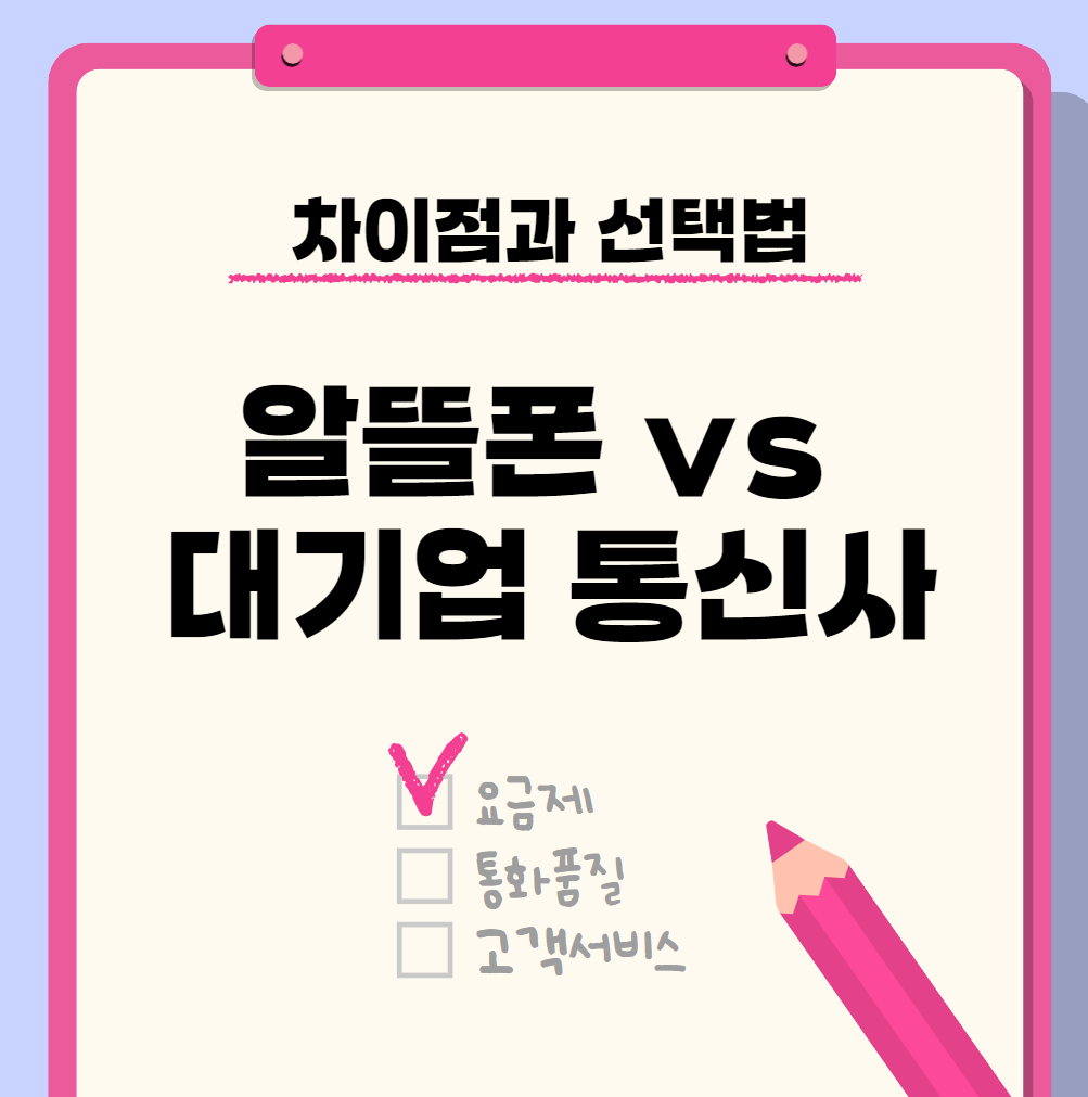 알뜰폰vs대기업 통신사-선택법