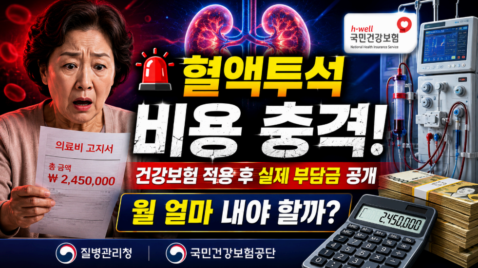 혈액투석 비용 충격 이미지사진