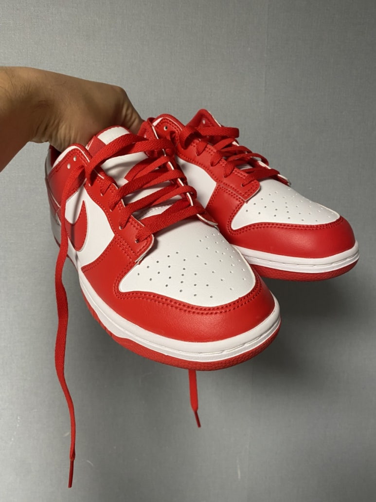 나이키 덩크 로우 레트로 화이트 유니버시티 레드 2025 Nike Dunk Low Retro White University Red 2025