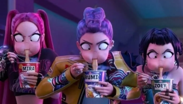 넷플릭스 애니메이션 '케이팝 데몬 헌터스'의 한 장면.