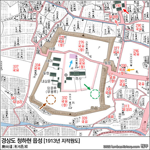 경상북도 청하군 지적도 (1913년 측량)