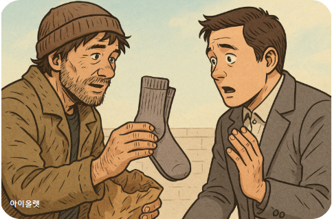 식사를 마친 후, 그는 종이봉투 하나를 꺼내 내게 건넸다.