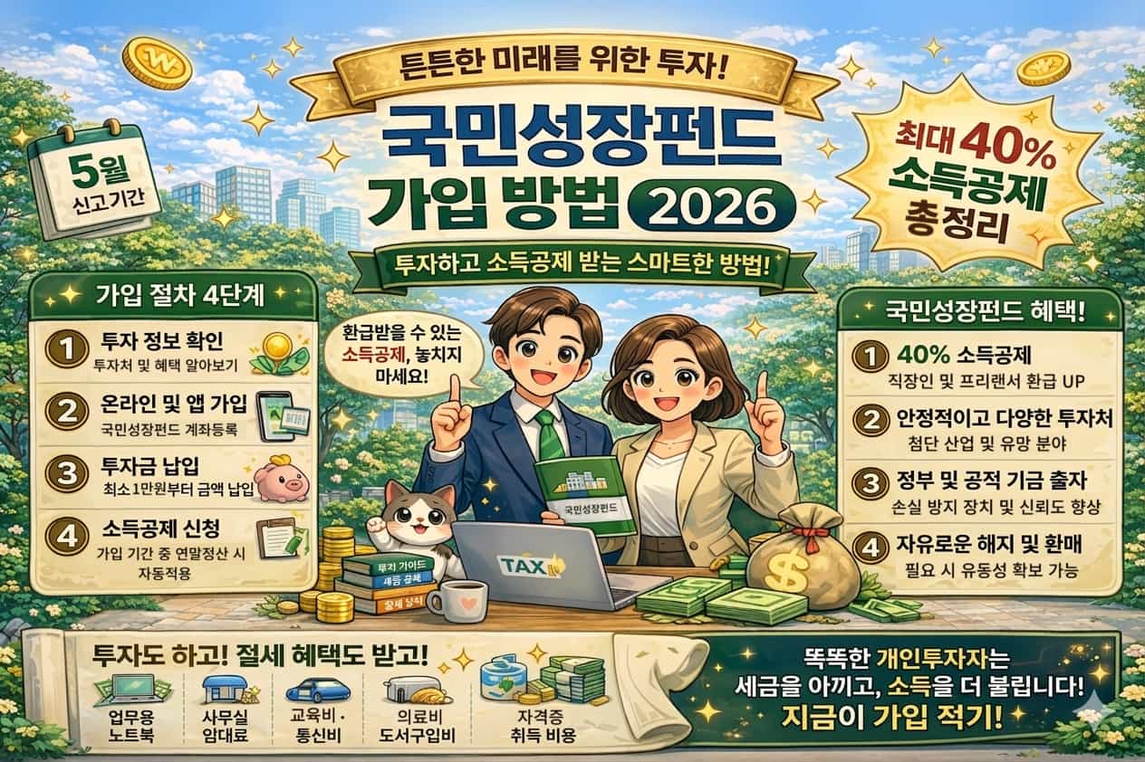 2026년 국민성장펀드 가입 방법 및 혜택 요약 가이드: 최대 40% 소득공제, 10대 첨단산업 투자 및 정부 손실 방어 구조 안내