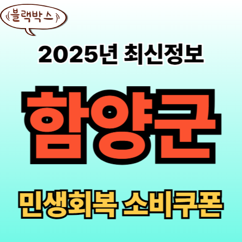 함양군 민생회복 소비쿠폰 신청 완벽 가이드