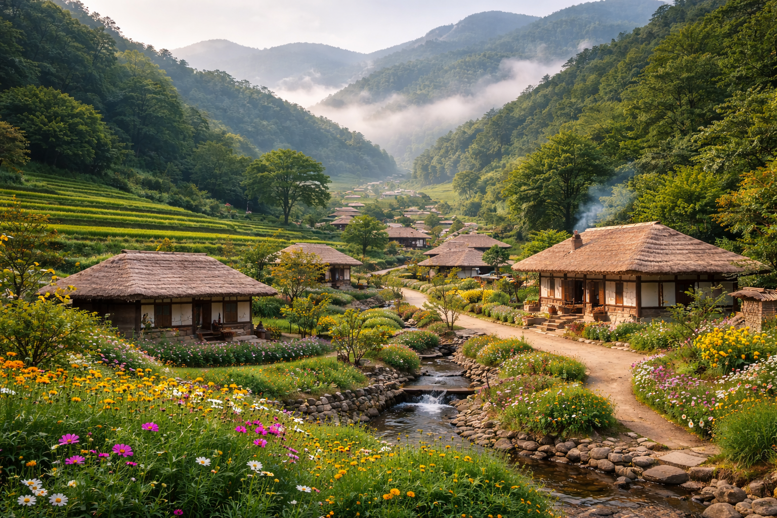 지리산의 품속에 안긴 구례는 &lsquo;하루쯤 아무것도 하지 않는 여행&rsquo;이 가능한 곳입니다.