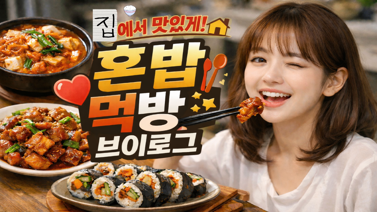 집에서 맛있게-먹방 브이로그