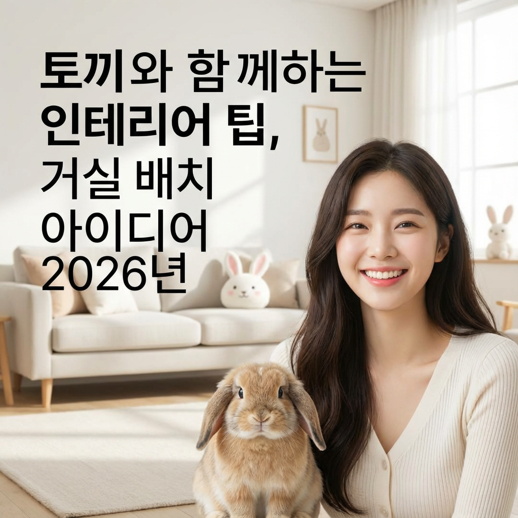 토끼와 함께하는 인테리어 팁 | 거실 배치 아이디어 2026년