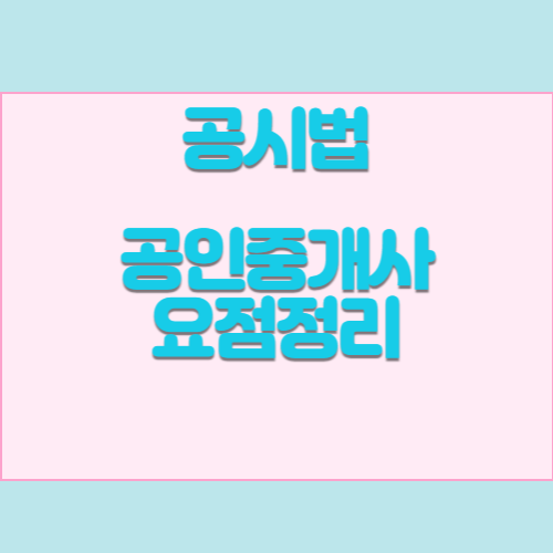 공인중개사 요점정리 PDF_공시법