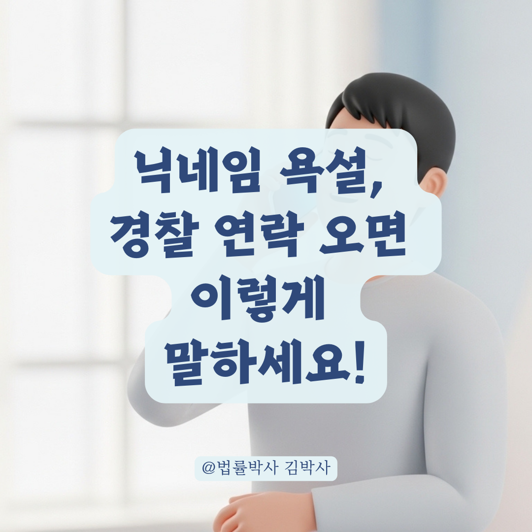 게임 중 닉네임만 아는 상태에서 주고받은 비속어 고소 대응법!