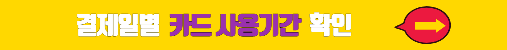 결제일별 카드 사용기간