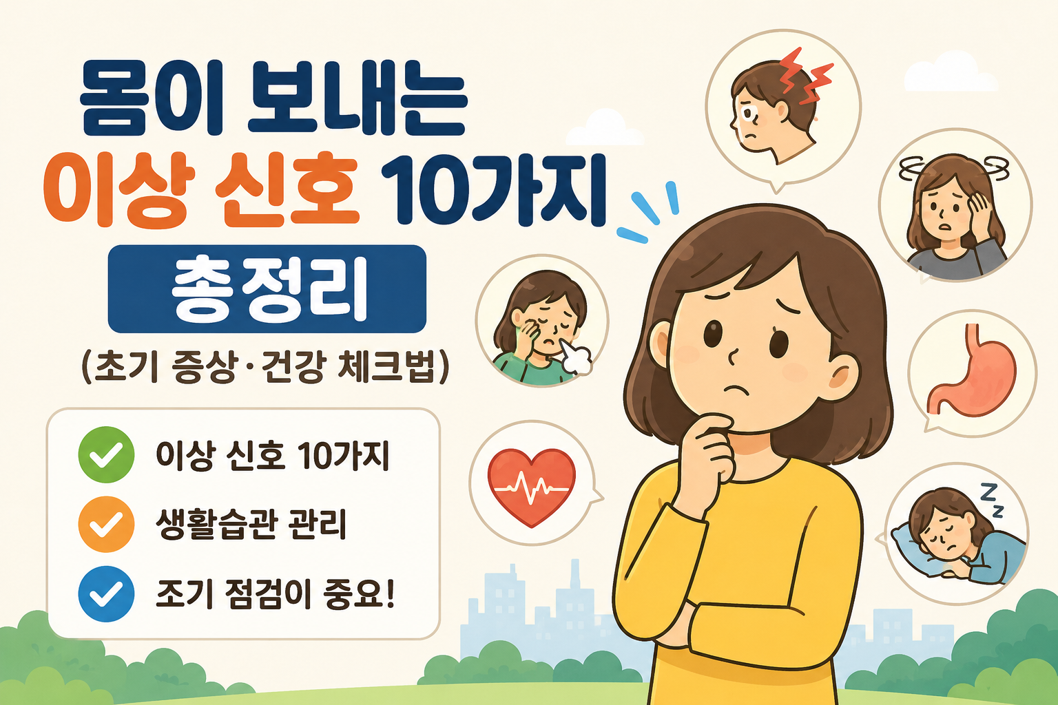 몸이 보내는 이상 신호 10가지 총정리 (초기 증상·건강 체크법) -사진-