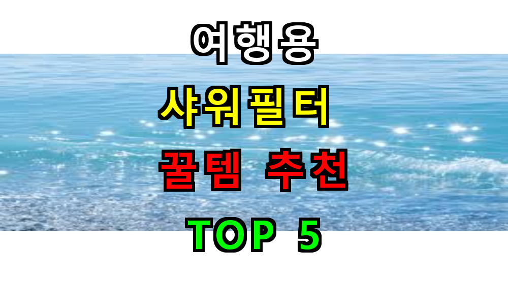 여행용 샤워필터 없으면 후회하는 이유 TOP5