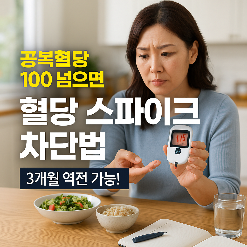 혈당 스파이크 차단! 당뇨 예방 골든타임