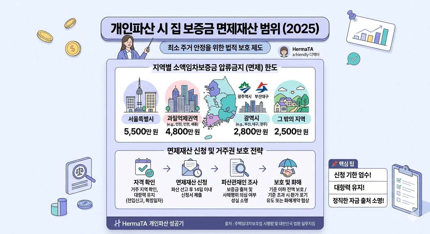 개인파산시 집 보증금 면제재산 관련 이미지