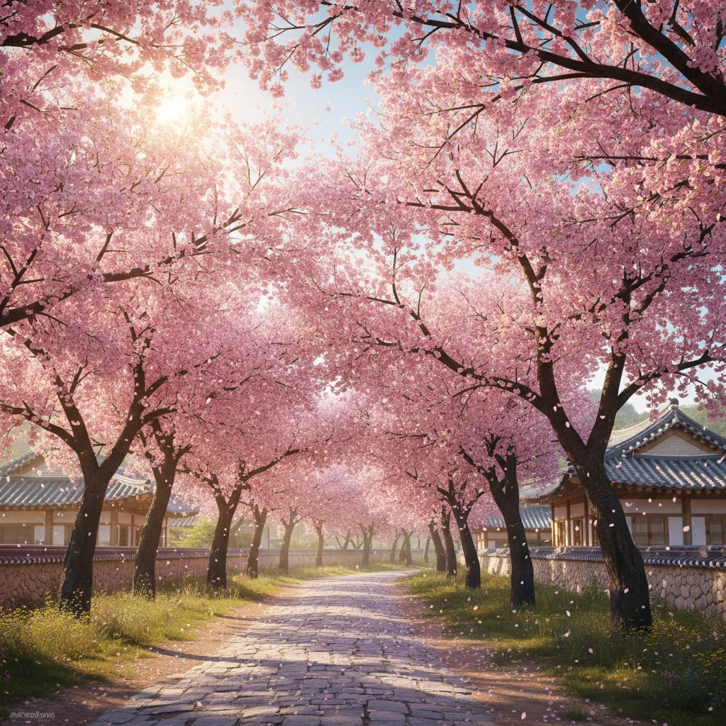 경주 벚꽃 개화일과 축제 일정 주차장..