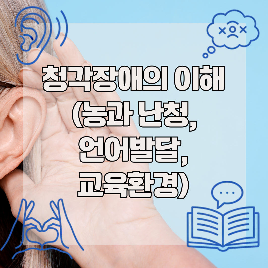 청각장애의 이해 (농과 난청, 언어발달, 교육환경)