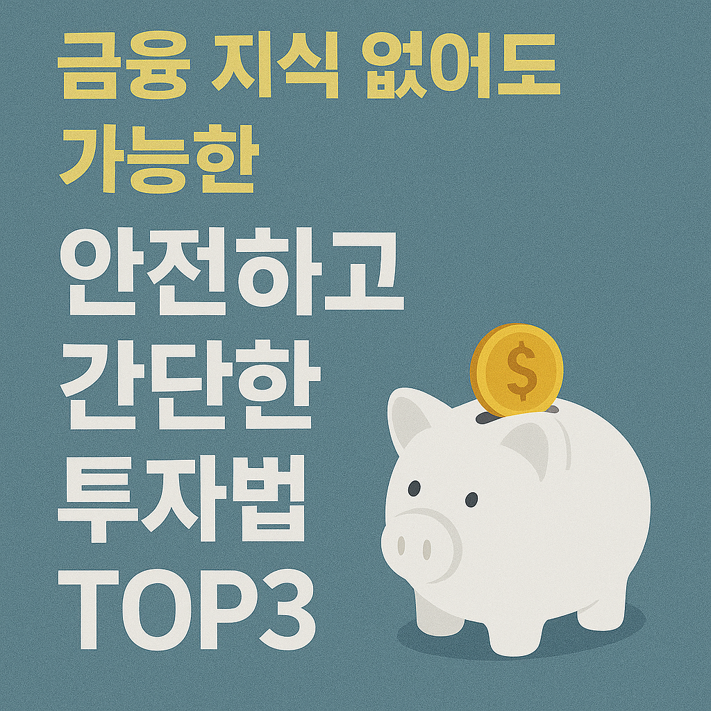 안전하고 간단한 투자법 TOP3