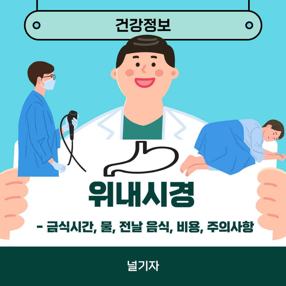 위내시경 금식시간 물 전날 음식 비용 주의사항