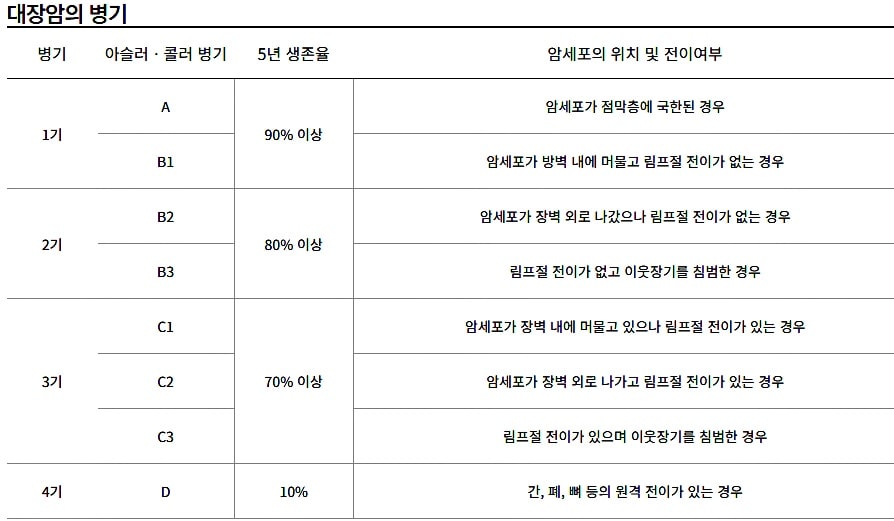 대장암-병기-구분
