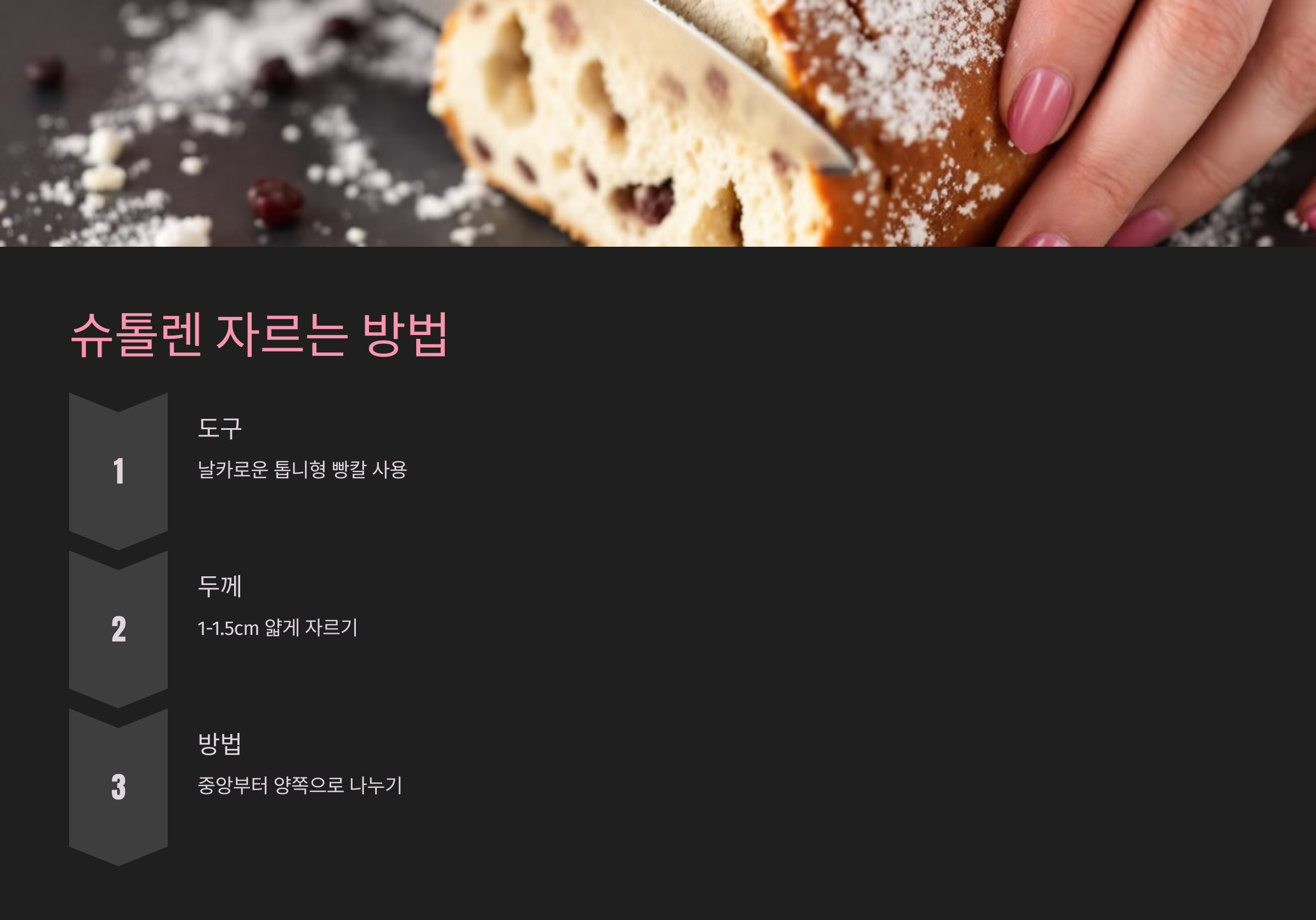 슈톨렌을 자르는 방법