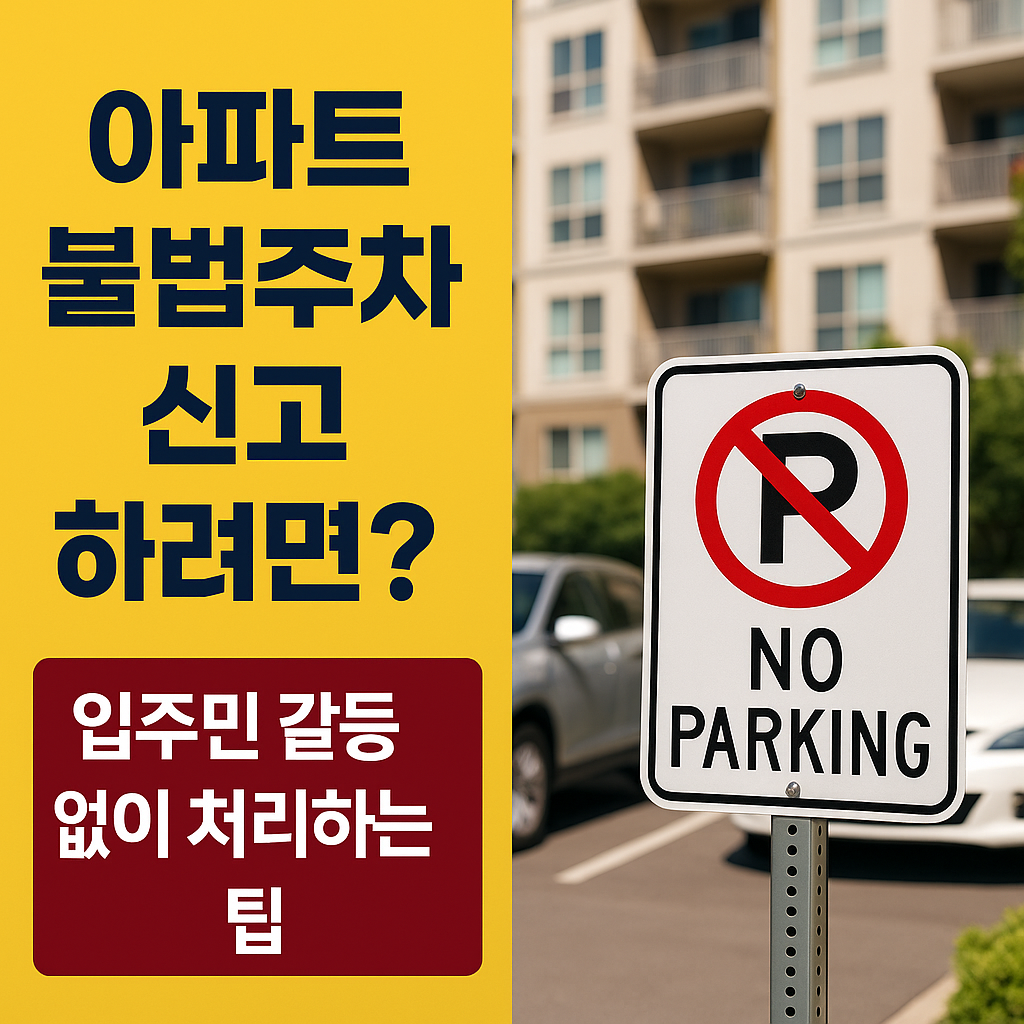 아파트 불법주차 신고하려면? 입주민 갈등 없이 처리하는 팁