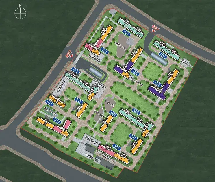 고양창릉 S5블록 단지 배치도