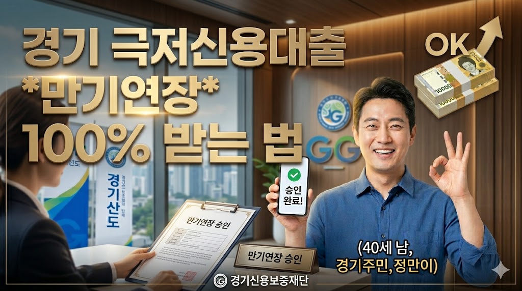 경기 극저신용대출 만기연장 100% 받는 법