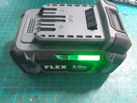 flex 24v 5A 배터리리필 완료