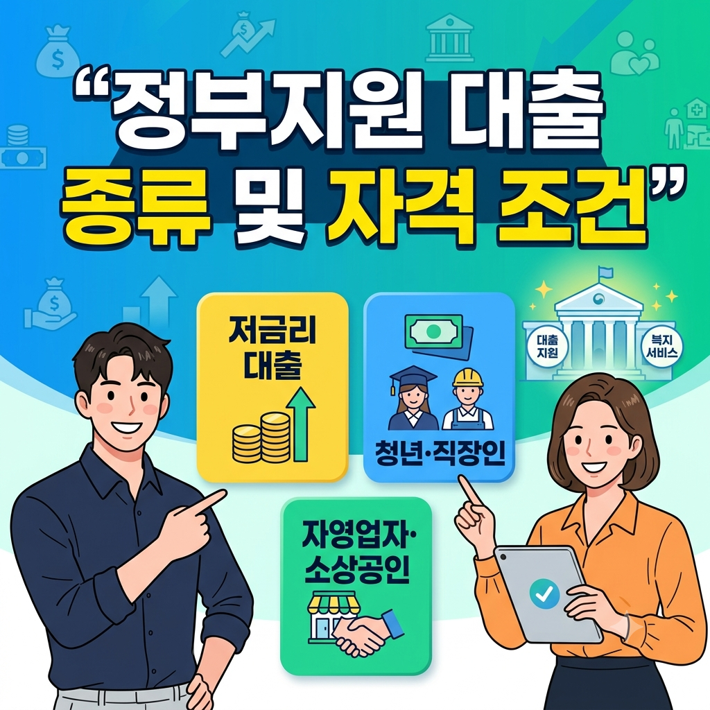 정부지원 대출 종류 및 자격 조건