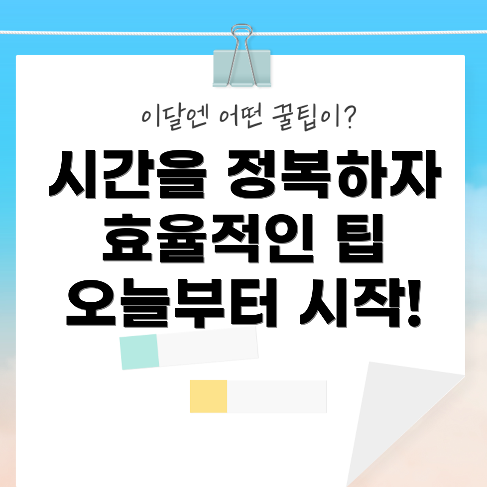 시간 관리