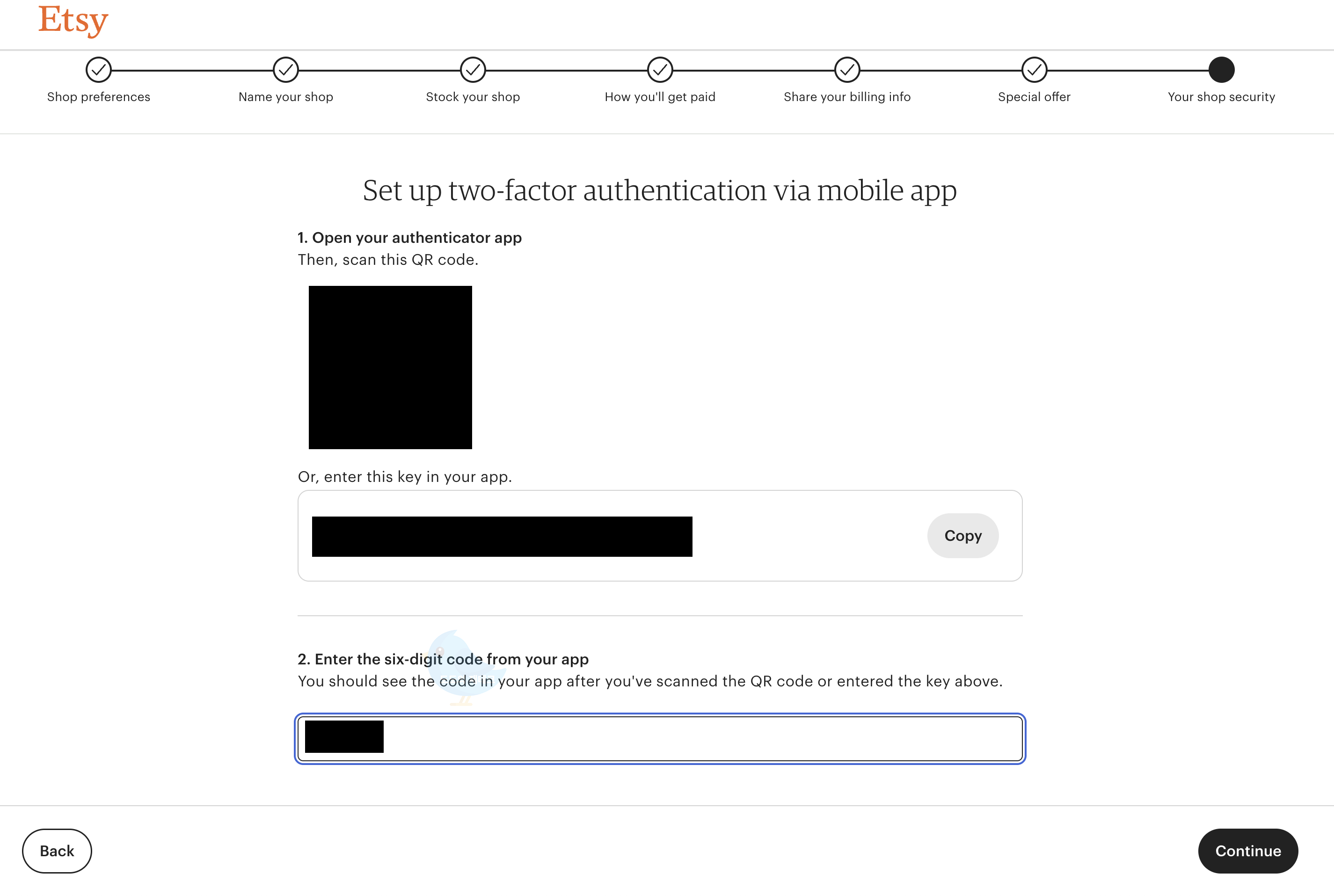 엣시샵 개설(Google Authenticator App)