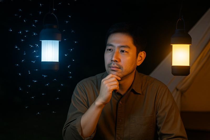 야간 캠핑 날벌레 - 복잡하고 귀찮은 퇴치보다 간단하고 저렴한 유도법