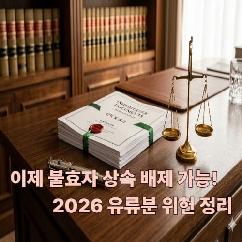 2026 유류분 위헌: 상속의 자유와 분쟁 예방