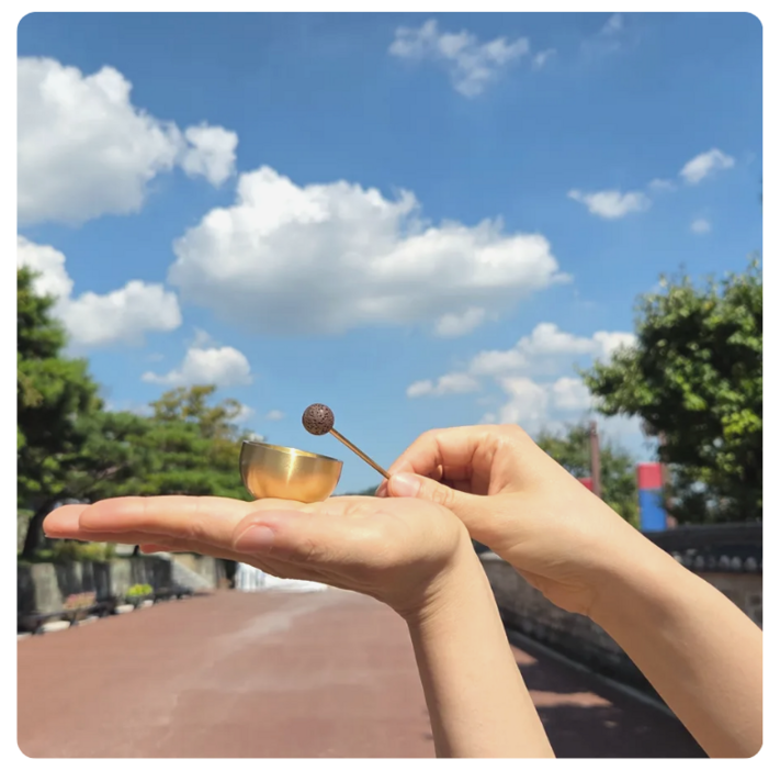 마음의 평화를 선물하는 명상용품 추천｜르브아 힐링 명상 미니 싱잉볼 4cm