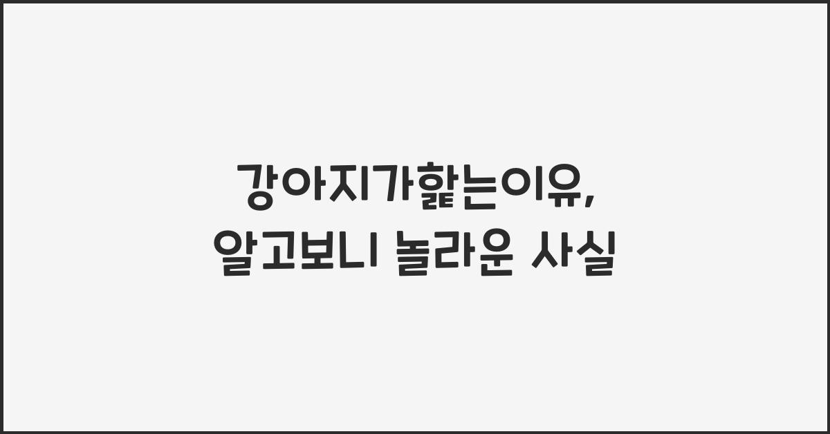 강아지가핥는이유