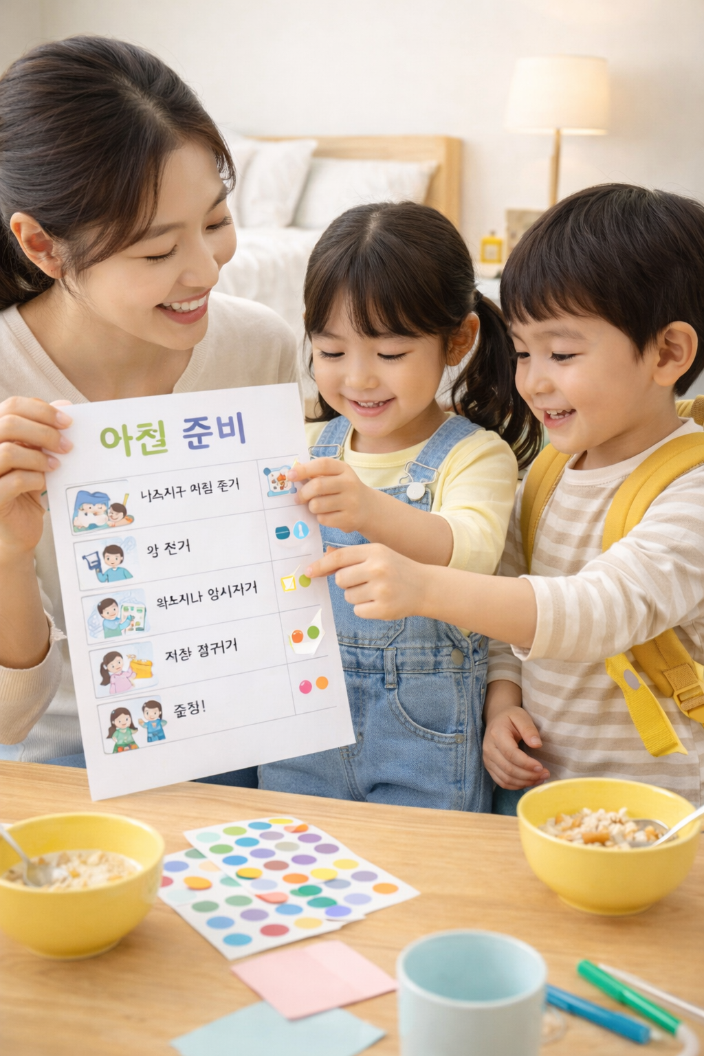 아이 아침 등원 준비 루틴 만들기 관련 사진