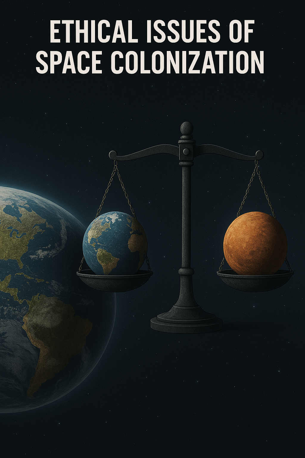 두 행성을 저울에 올린 이미지