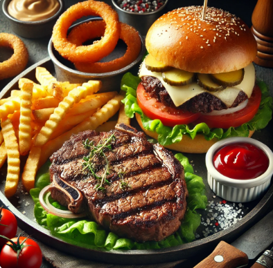 미국식문화의 특징, 대표적 음식, 식사예절