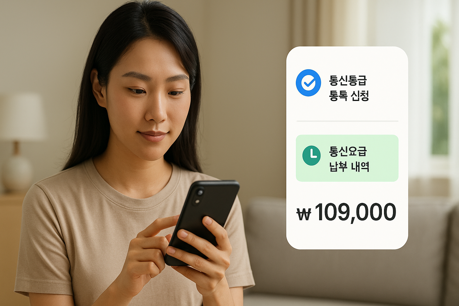 스마트폰으로 통신등급 등록 신청