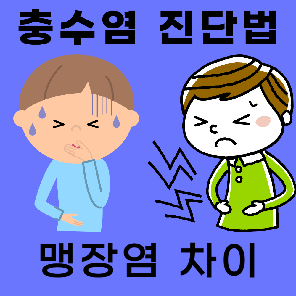 충수염 진단법과 맹장염 차이
